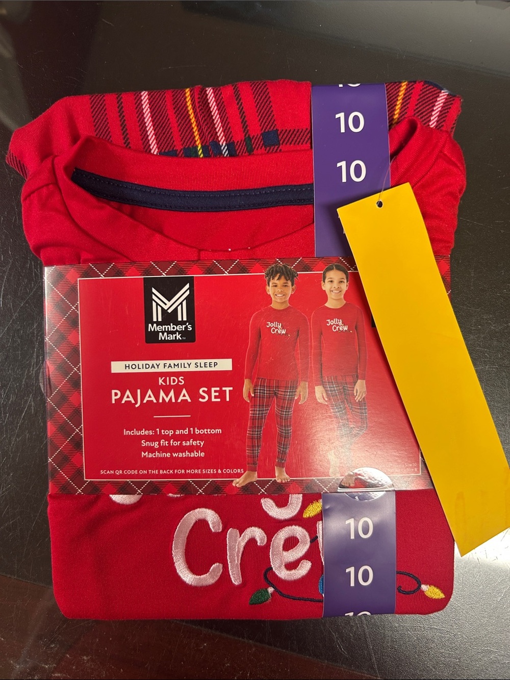 Member's Mark Kids Red Holiday Pajama Set - Size 10